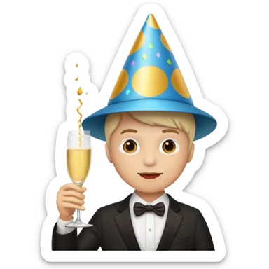 having a party sticker