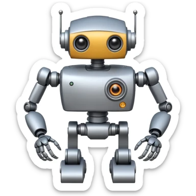 robot with 2 arms and 4 legs 1 eye sticker