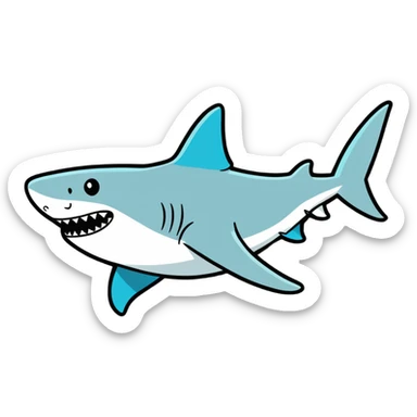 Shark from the meme tralalero tralala sticker