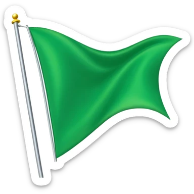 Bright Green triangle flag sticker