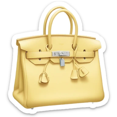 pale yellow hermes birkin bag sticker