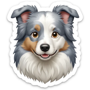 border collie blue merle dog sticker