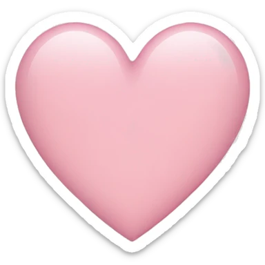 light pink heart  sticker