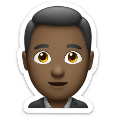 Person in a job interview sticker