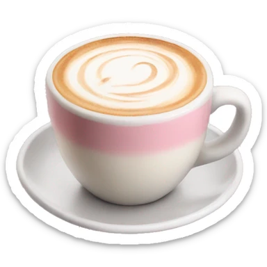 Soft pink latte art sticker