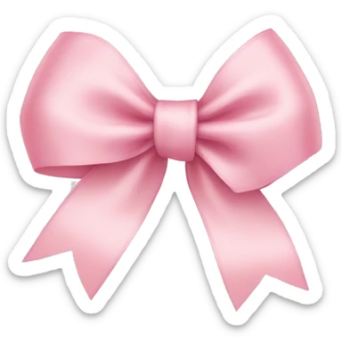 light pink ribbon bow sticker