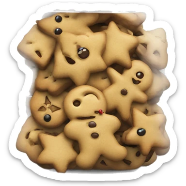 Cozy christmas cookies jar sticker