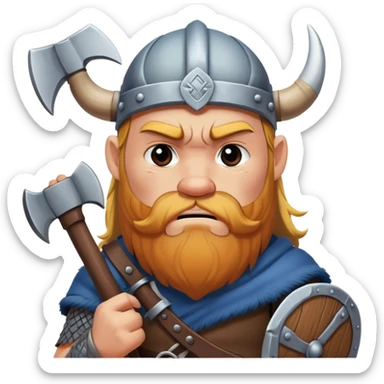 sad Viking with an ax in his hands
realistic sticker