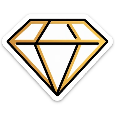 luxury jewelry company logo with diamond and gold elements sticker