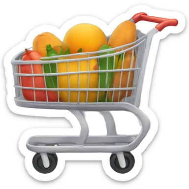 carrito de supermercado naranjo sticker