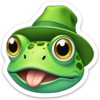 Frog-a-hat-cry sticker