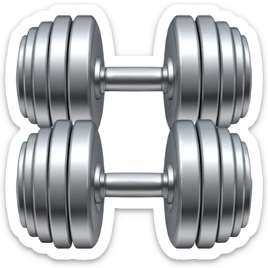 dumbbell with a small sparkle above it sticker