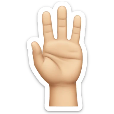 hand with 3 fingers pointing sticker
