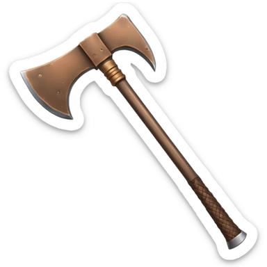 double-headed axe sticker