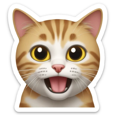 really panicked and freaked out cat sticker