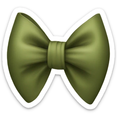 Olive green bow sticker