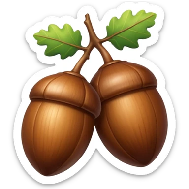 oak acorns sticker