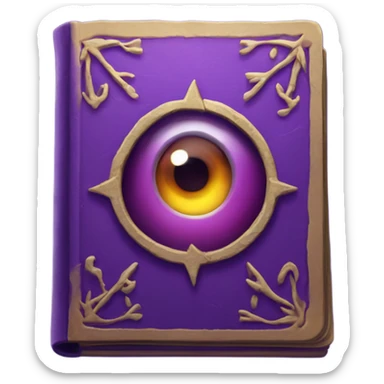 spell book that's purple with eye in the middle sticker