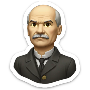 Lenin three quarters shot sticker