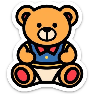 Ralph Lauren Polo Bear teddy bear mascot sticker