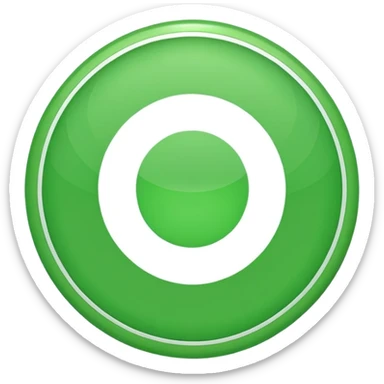 A green circle with a while good sing in the middle of the green circle sticker