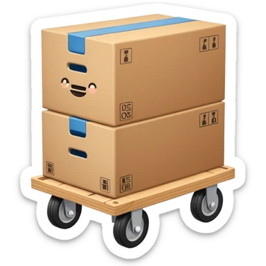 Furniture Dolly – with a sofa or boxes stacked on it sticker