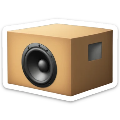 Speaker box outside of window sticker