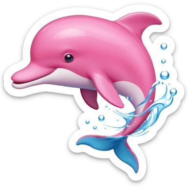 Pink dolphin sticker
