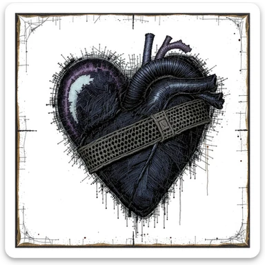 emo heart with a bandage sticker