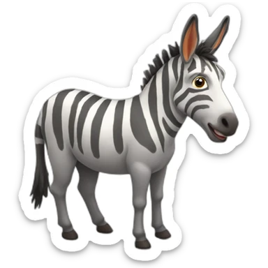 zeebra donkey sticker