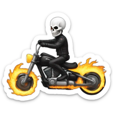 ghostrider riding sticker