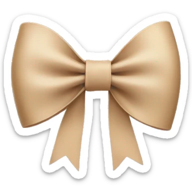 Beige bow  sticker