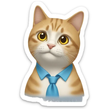 un chat tropette sticker