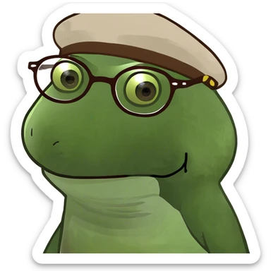 Poop brown hair glasses sticker