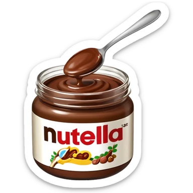 Nutella with a spoon sticker