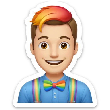 Guy emoji being extra gay sticker