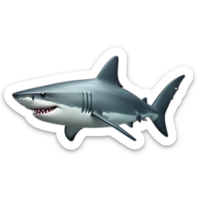 Shark with a gun sticker