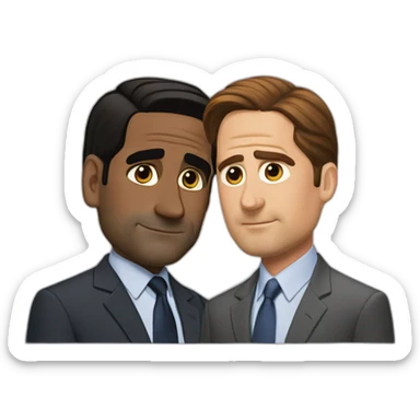 Michael Scott and dwight sticker