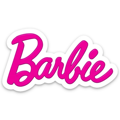 Barbie logo sticker