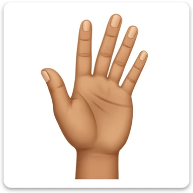 One hand facing the back of the top four fingers except the thumb sticker