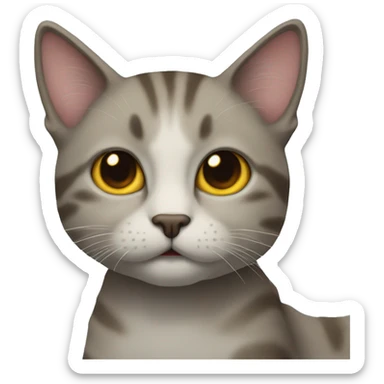 gatto sulla luna  sticker