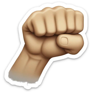 shaking fist at words sticker