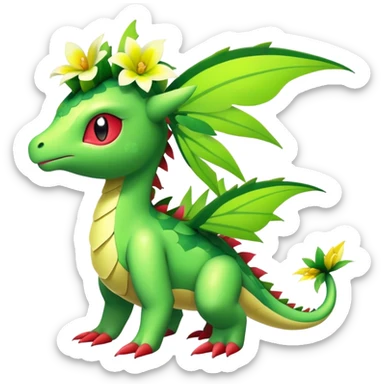 Shiny Exotic Flygon-Shaymin-Meganium-Hybrid-Creature sticker