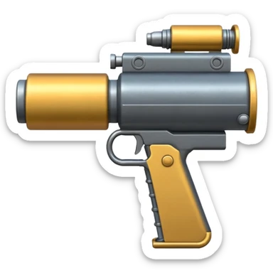 minigun facing forward, pointed at the viewer sticker