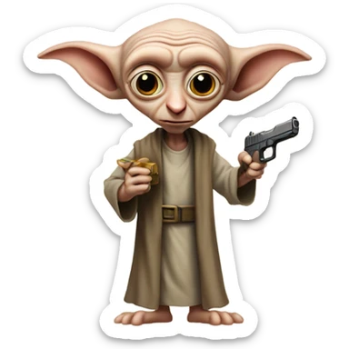 Dobby with a Glock  sticker