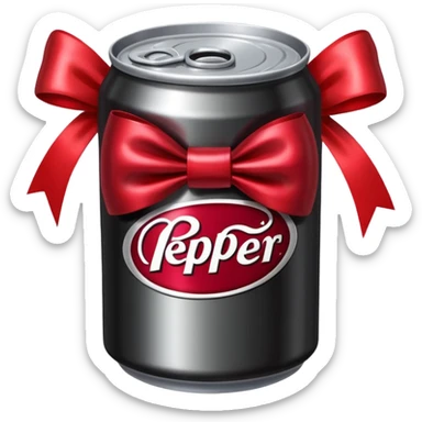 Diet Dr Pepper with bow sticker