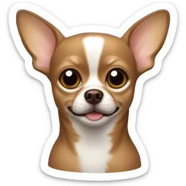 A brown chihuahua with a Christmas sweater  sticker