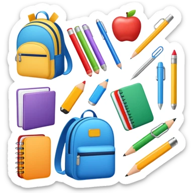 school supplies sticker