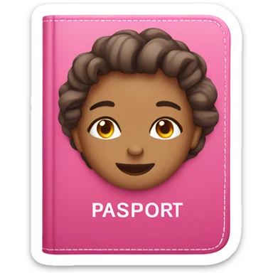 Cute pink passport sticker