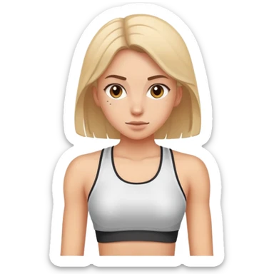 Girl in gym  sticker